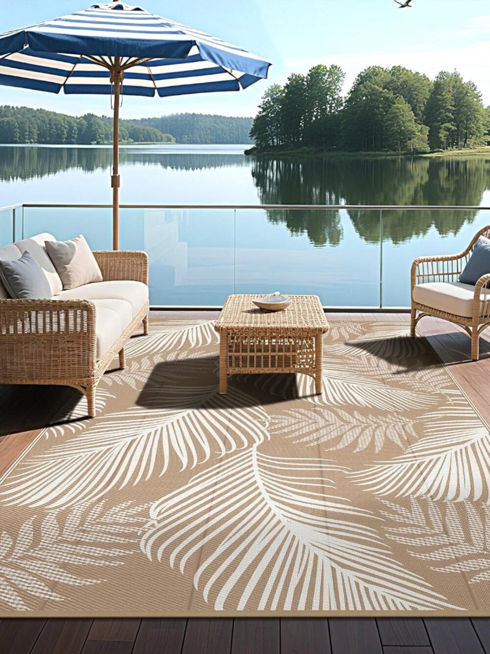 Waterproof Outdoor Rug 5x8 - Picture 3 of 8